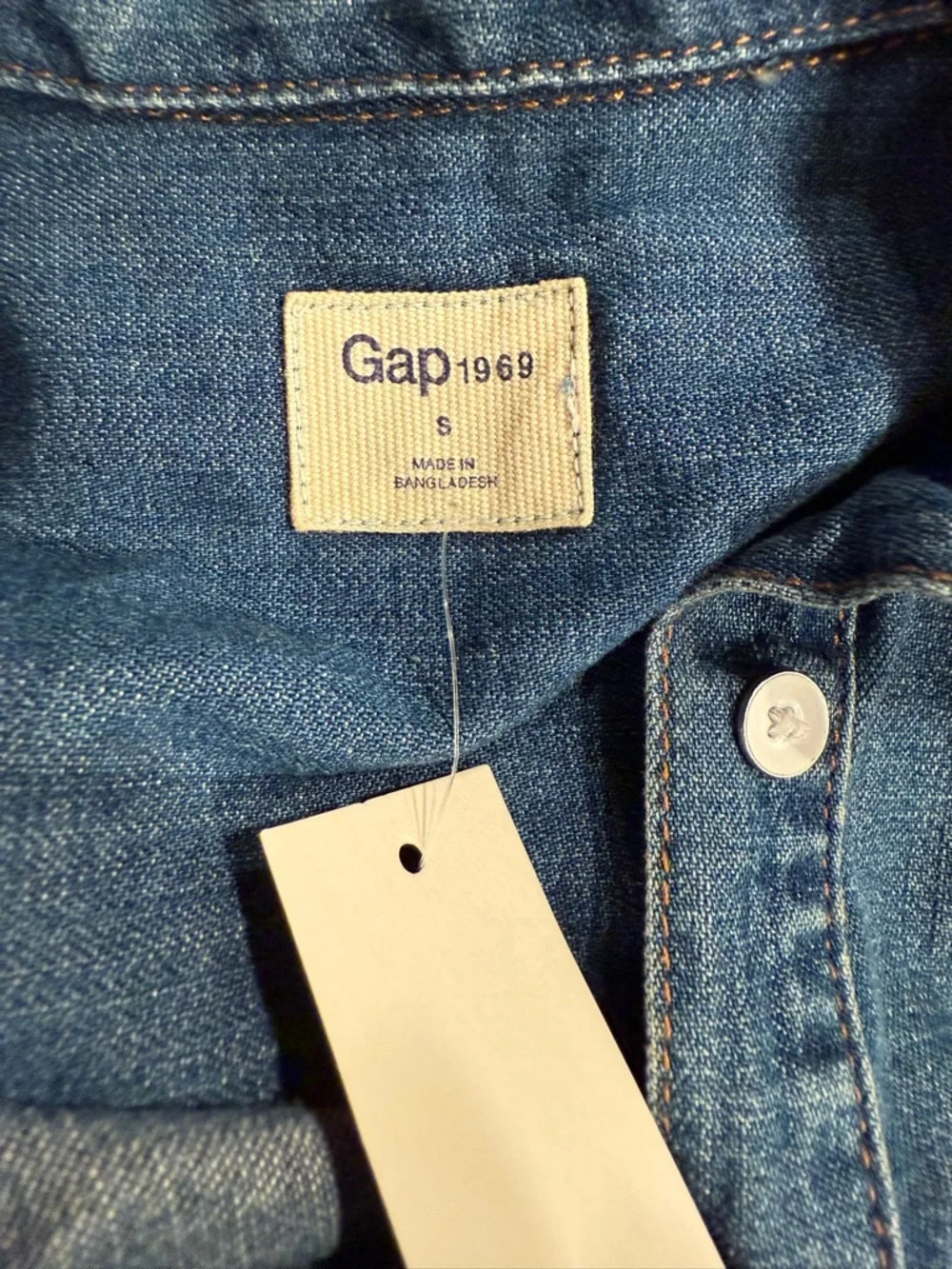 Women’s GAP Denim Button-Up Dress in Medium Blue - Picture 10 of 13